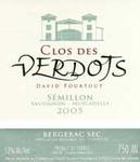 Clos des Verdots, Tour des Verdots, David Fourtout, Bergerac, Bergerac blanc, Bergerac sec