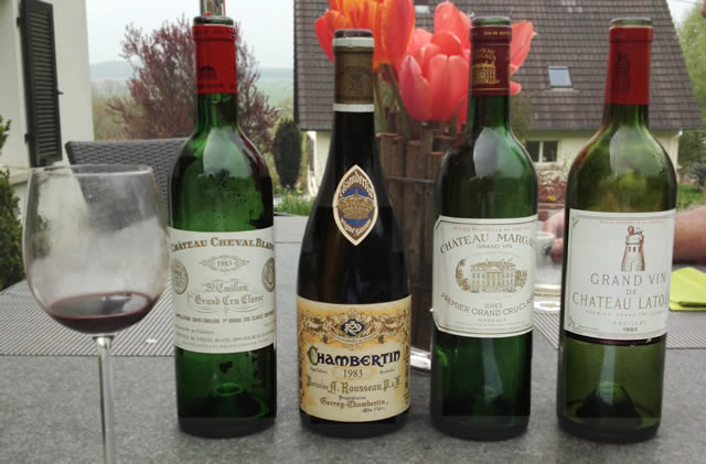 Cheval Blanc, Chambertin, Margaux, Latour