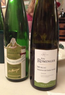 Pinot Gris Zinnkoepflé 1994, Muscat SGN 2009, Rominger