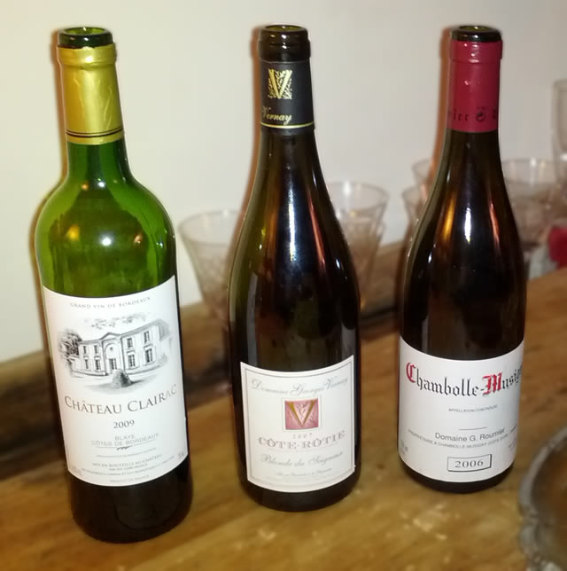 Cote Rotie / Chambolle Musigny / Blaye, côte de Bordeaux