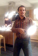 Sébastien avec son sabre laser