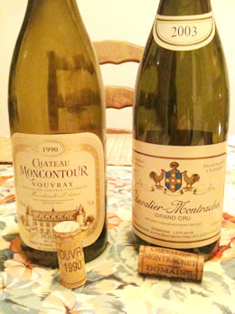 Moncontour et chevalier Montrachet