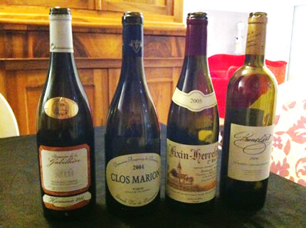 Clos Marion, Fixin, La Gabelière etc...